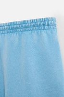 WASHED RELAXED FIT JOGGER SHORTS