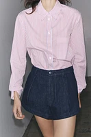 STRIPED POPLIN SHIRT ZW COLLECTION