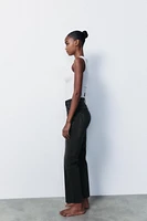 TRF HIGH-WAISTED CROPPED FLARE JEANS
