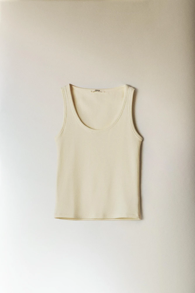 T-SHIRT COTON SANS MANCHES
