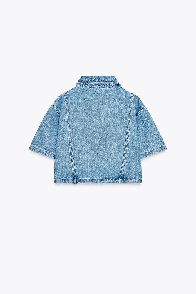Z1975 DENIM CROP SHIRT