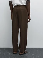 Pantalon straight rayures tennis