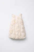 ORGANZA FLORAL BALLOON DRESS