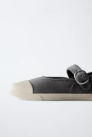 SPORTY COTTON BALLET FLATS