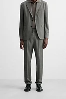 100% WOOL STRUCTURE SUIT PANTS