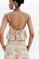 EMBROIDERED CROP TOP