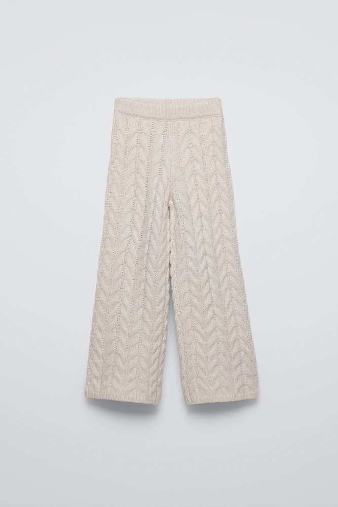 CABLE KNIT PANTS