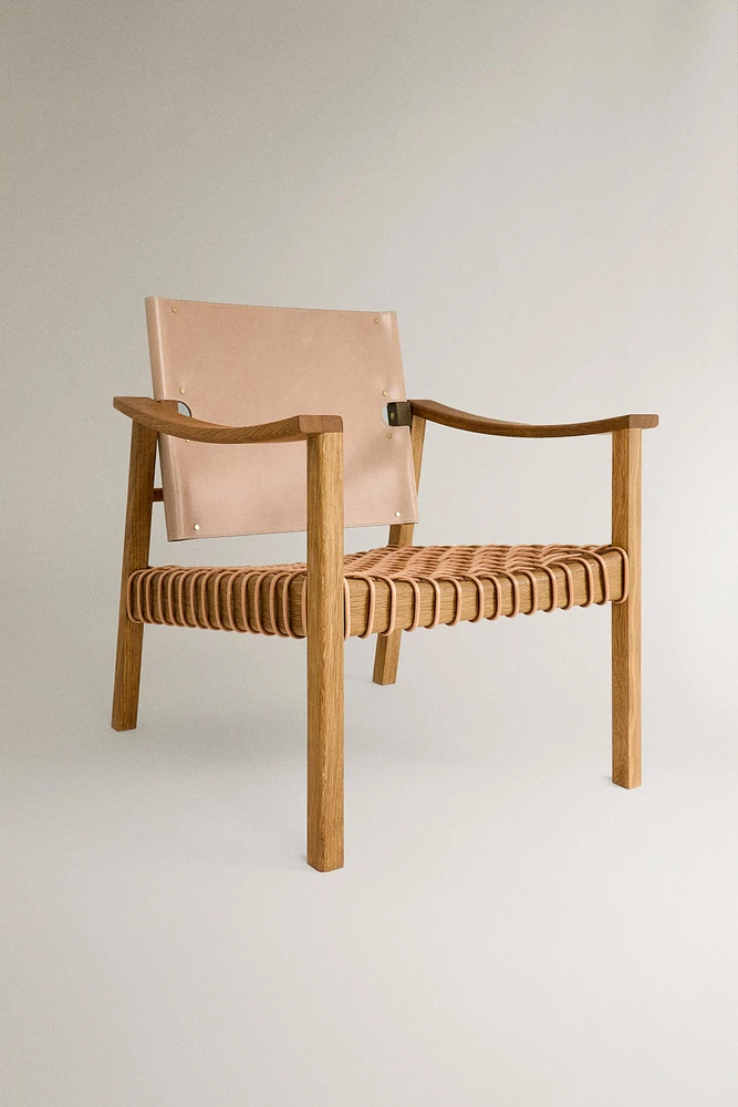 CHAISE BOIS CHÊNE CUIR X OTZI