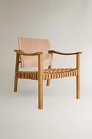 CHAISE BOIS CHÊNE CUIR X OTZI