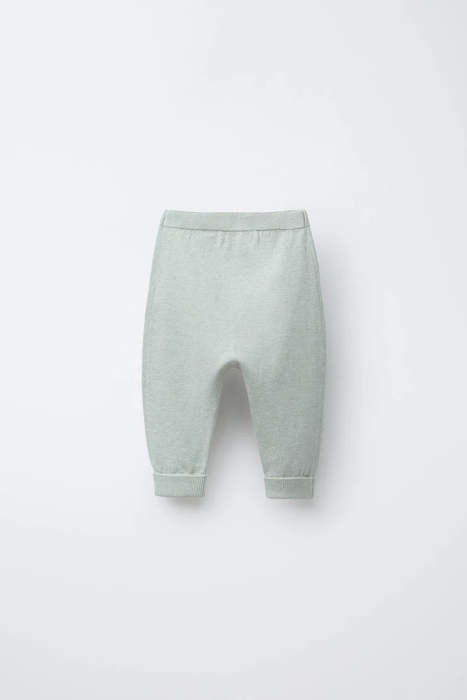 COTTON SILK KNIT HAMMER PANTS