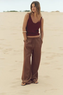 TEXTURED WEAVE PANTS