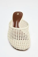 OPENWORK HEELED MULES