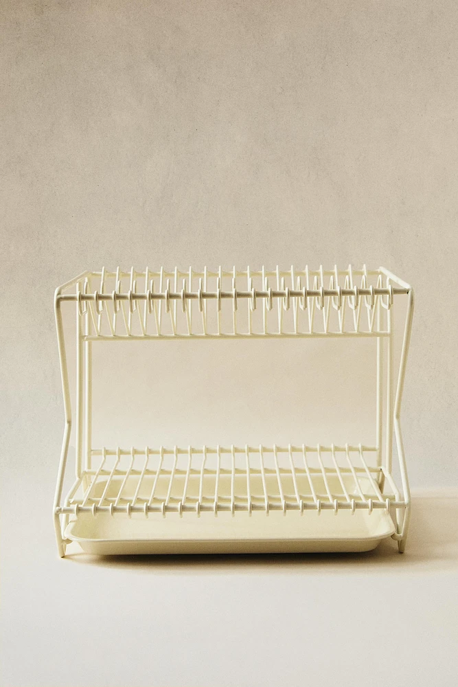 METAL DISH RACK WITH TRAY