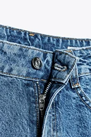 Z1975 MID-RISE STRAIGHT CUT OUTS RIPPED JEANS