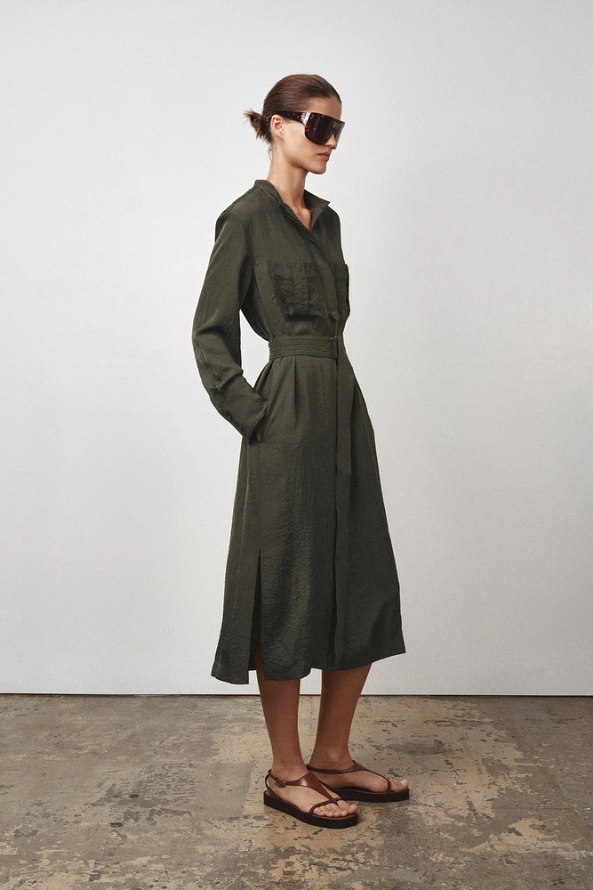 ROBE MI-LONGUE CEINTURE ZW COLLECTION