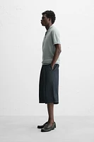 VISCOSE BLEND KNIT POLO SHIRT