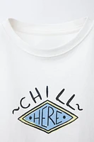 T-SHIRT SANS MANCHES IMPRIMÉ