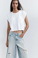 LINEN T-SHIRT WITH POCKET