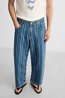 STRIPED RELAXED FIT JEANS