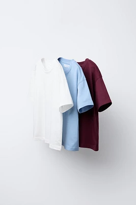 THREE-PACK OF PLAIN T-SHIRTS