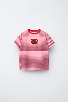PATCH STRIPED T-SHIRT
