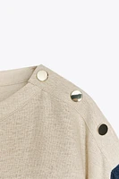 STRIPED LINEN BLOUSE
