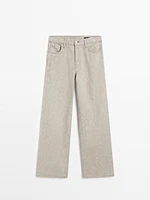 Jean wide leg taille moyenne