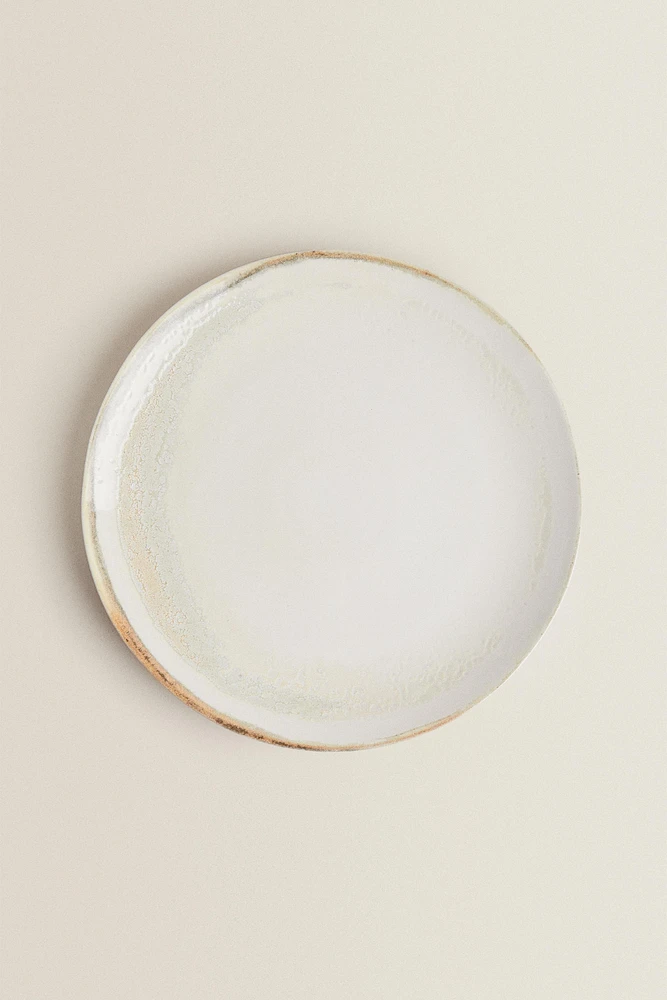 ROUND STONEWARE SERVING DISH