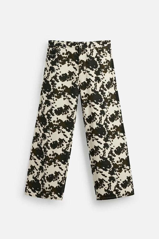 PANTALON RELAXED FIT À IMPRIMÉ ANIMAL