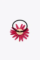 RAFFIA FLOWER SCRUNCHIE