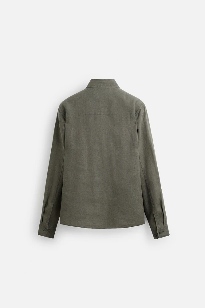 100% LINEN OVERSHIRT