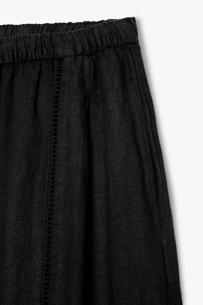 PANTALON LARGE 100 % LIN COLLECTION ZW