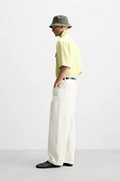 100% LINEN POCKET SHIRT