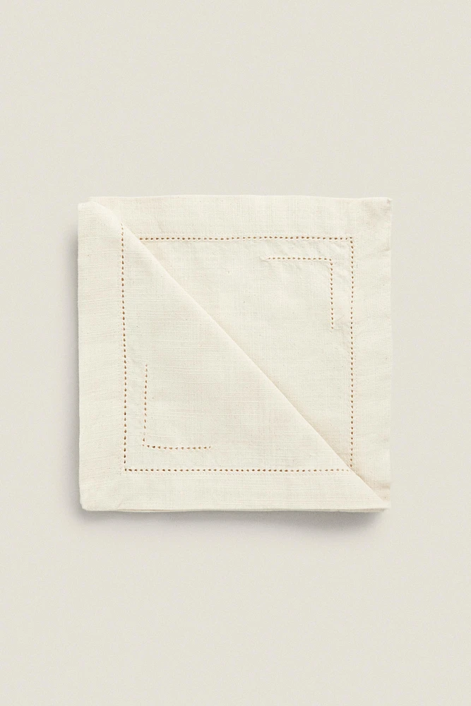 HEMSTITCHED COTTON NAPKINS (PACK OF 2)