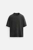 WASHED TEXTURED KNIT T-SHIRT