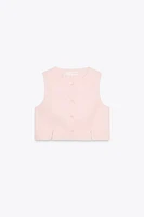 GILET COURT FENTES