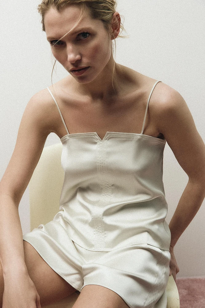 SATIN EFFECT TANK TOP