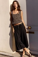BUTTONED JACQUARD TEXTURED TOP