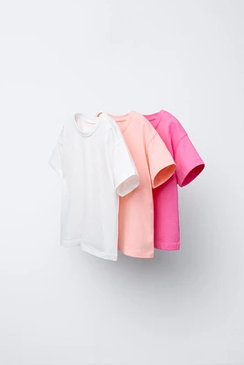 LOT DE TROIS T-SHIRTS UNIS