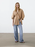 Blouse fluide satinée