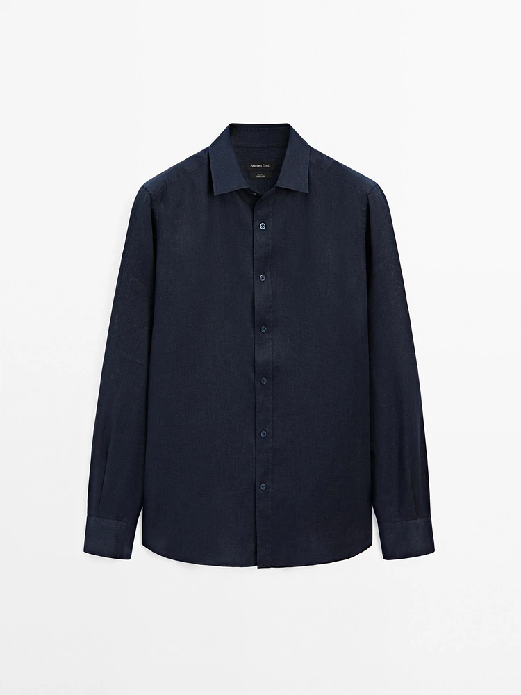 Chemise slim 100 % lin