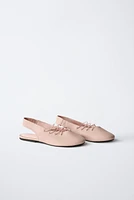 LACE-UP SLINGBACK BALLET FLATS