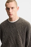 RIPPED JACQUARD SWEATER