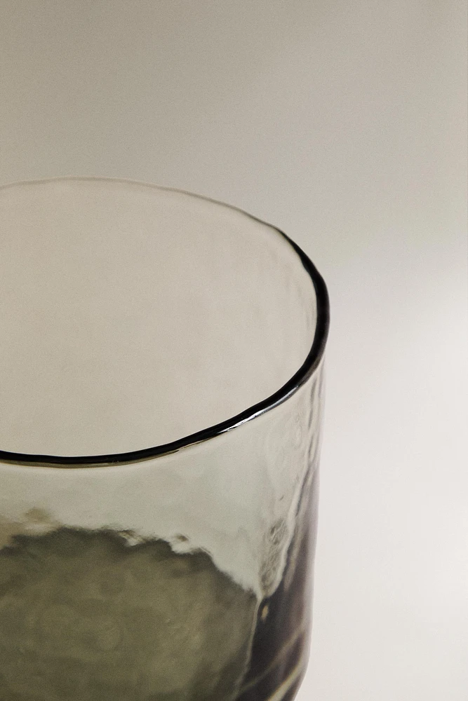 HAMMERED GLASS TUMBLER