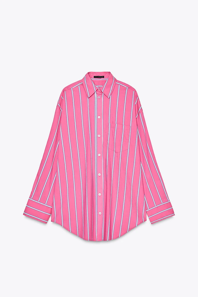 CHEMISE OVERSIZE À RAYURES