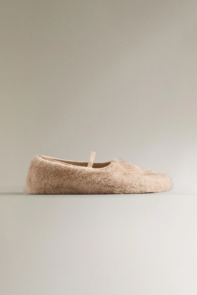 FURRY BALLET SLIPPERS