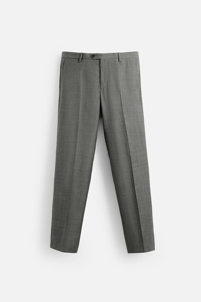 PANTALON DE COSTUME STRUCTURÉ 100 % LAINE