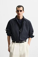 CHEMISE EN COTON À EFFET PLISSÉ