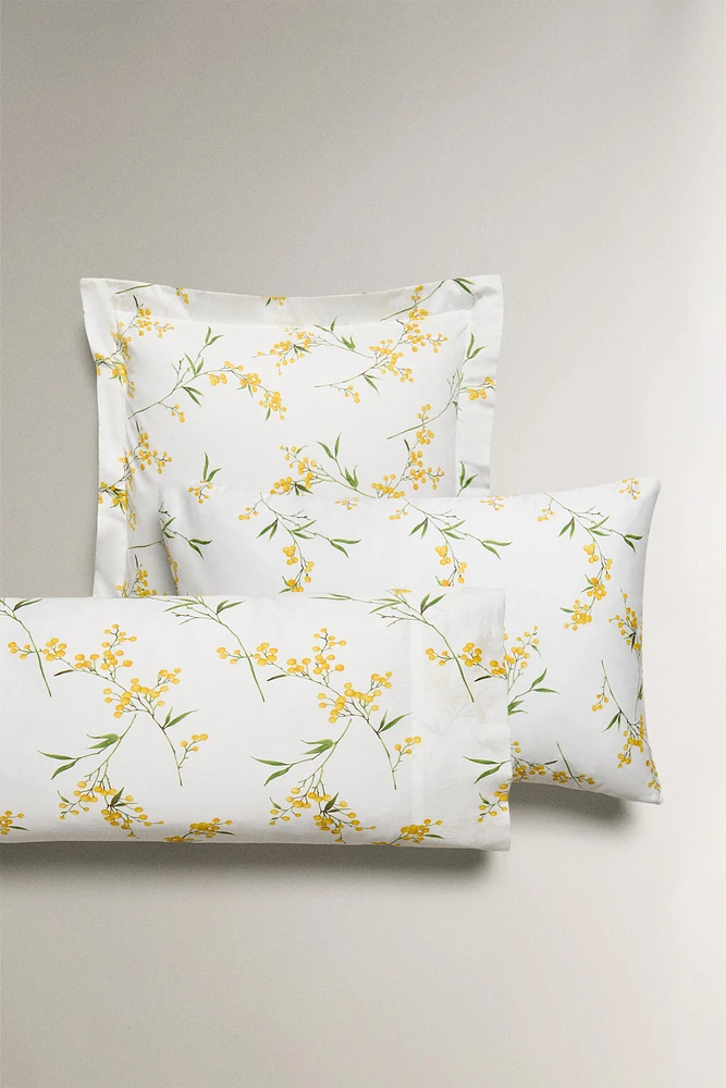 TAIE D’OREILLER SATIN IMPRIMÉ MIMOSA