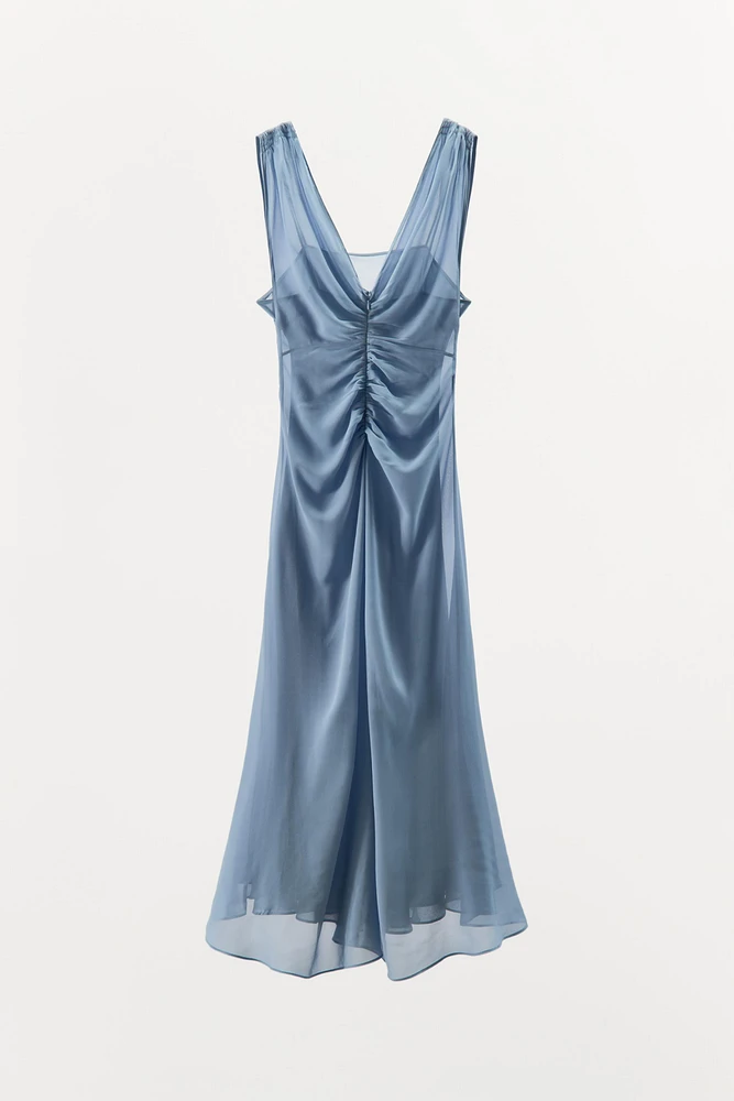 GEORGETTE DRAPED DRESS
